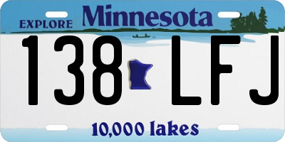 MN license plate 138LFJ