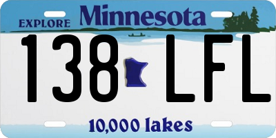 MN license plate 138LFL