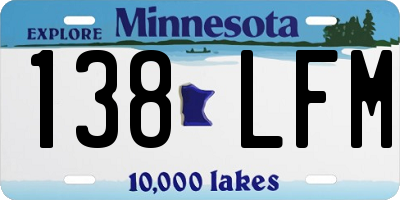 MN license plate 138LFM