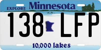 MN license plate 138LFP