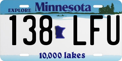 MN license plate 138LFU