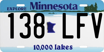 MN license plate 138LFV