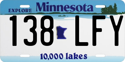 MN license plate 138LFY