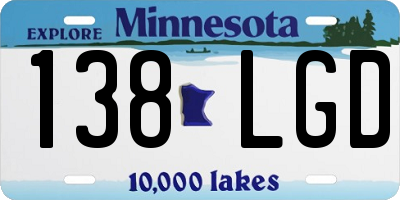 MN license plate 138LGD