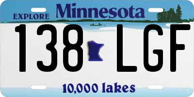 MN license plate 138LGF