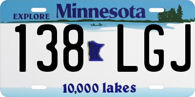 MN license plate 138LGJ