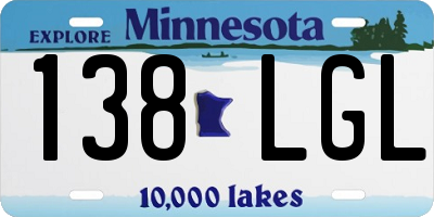 MN license plate 138LGL