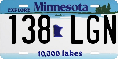 MN license plate 138LGN