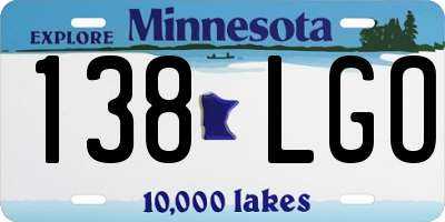 MN license plate 138LGO