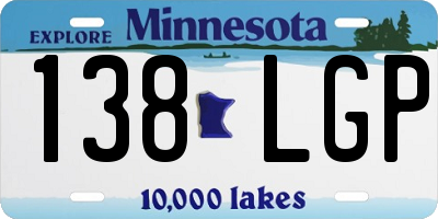 MN license plate 138LGP