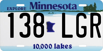 MN license plate 138LGR