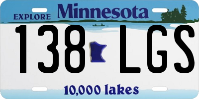 MN license plate 138LGS