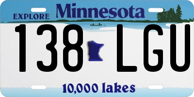 MN license plate 138LGU