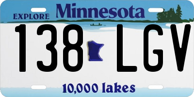 MN license plate 138LGV
