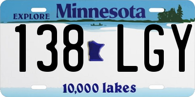 MN license plate 138LGY