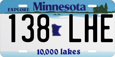 MN license plate 138LHE