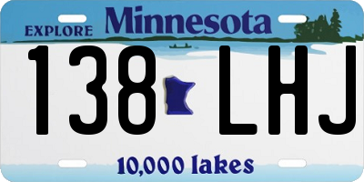 MN license plate 138LHJ