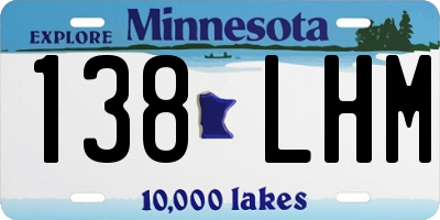 MN license plate 138LHM