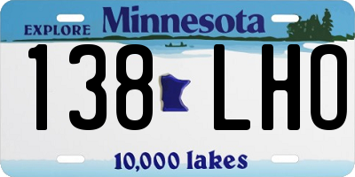 MN license plate 138LHO