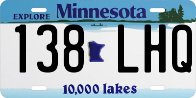 MN license plate 138LHQ