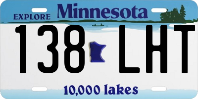 MN license plate 138LHT