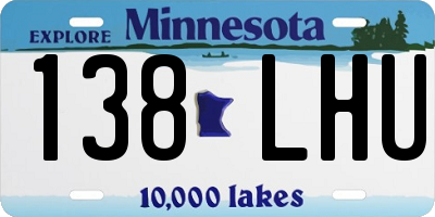 MN license plate 138LHU