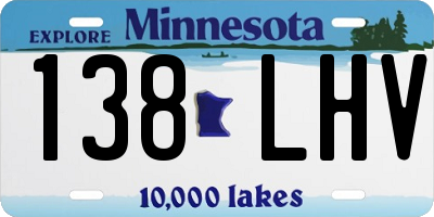 MN license plate 138LHV