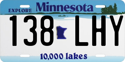 MN license plate 138LHY