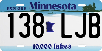 MN license plate 138LJB