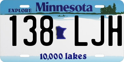 MN license plate 138LJH