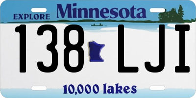 MN license plate 138LJI