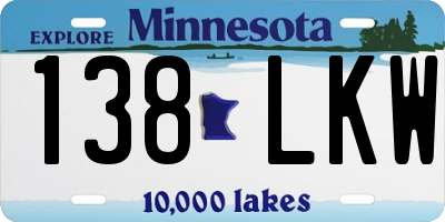 MN license plate 138LKW