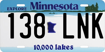 MN license plate 138LNK