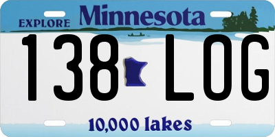 MN license plate 138LOG