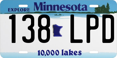 MN license plate 138LPD