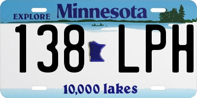 MN license plate 138LPH
