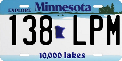 MN license plate 138LPM