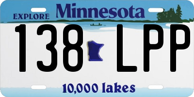 MN license plate 138LPP