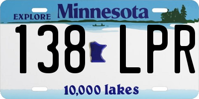MN license plate 138LPR