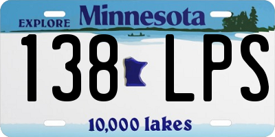 MN license plate 138LPS