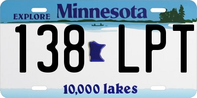 MN license plate 138LPT
