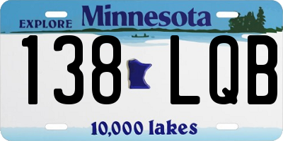 MN license plate 138LQB