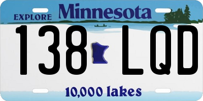 MN license plate 138LQD