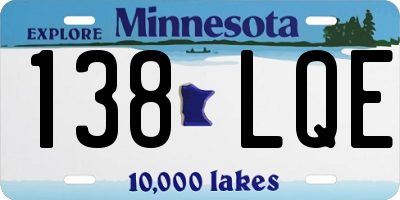 MN license plate 138LQE