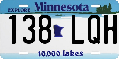 MN license plate 138LQH