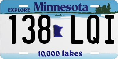 MN license plate 138LQI
