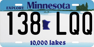 MN license plate 138LQQ