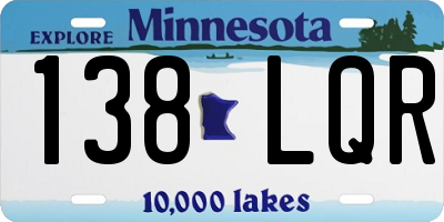 MN license plate 138LQR