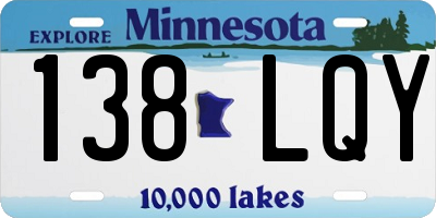 MN license plate 138LQY