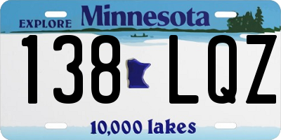 MN license plate 138LQZ
